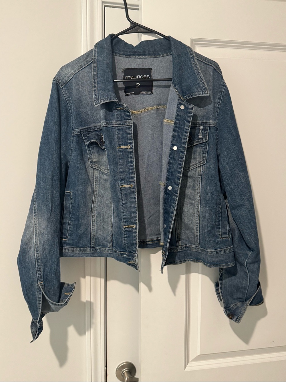 Maurices Light Blue Denim Trucker Jacket